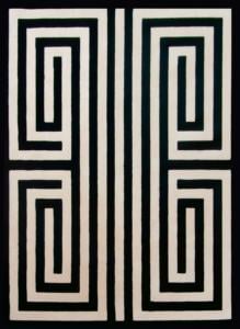 Striped pattern rug from Artisan's Contemporary Rugs range
